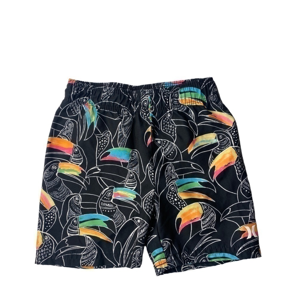 3/$15 SALE HURLEY BOYS COLORFUL PARROT SWIM TRUNKS SIZE 24 MONTHS